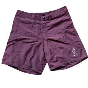 Quiksilver X Eddie Aikau Board Surf Shorts Swim Trunks Plum Men's Size‎ 31